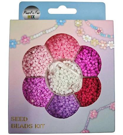Pearl'n Fun Perlen - Glasperlenmischung - Pink/Lila/Weiß