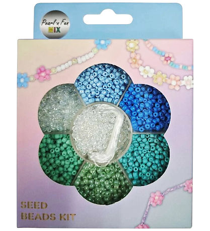 Pearl'n Fun - Perlen - Glasperlenmischung - Blau/Grün/Klar