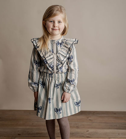 Hanevild Blouse - Denim - Bow - Rainy Hanevild Blouse - Denim - Bow - Rainy