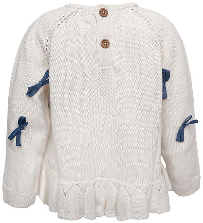 Hanevild Blouse - Knitted - Ivory/Bows