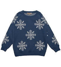 Blouse Hanevild - Tricoté - Insigne Blue/Flocon de neige