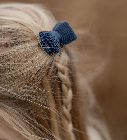 Hanevild Hair Clip w. Bow - Knitted - Tanja - Ensign Blue