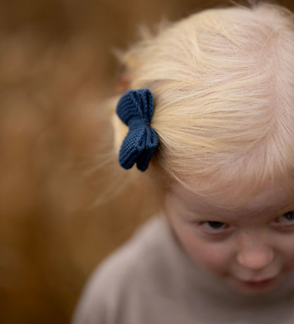 Hanevild Hair Clip w. Bow - Knitted - Tanja - Ensign Blue