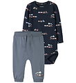 Name It Set - Trousers/Bodysuit l/s - NbmVroels - Flint Stone/Na