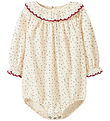 Lil' Atelier Bodysuit l/s - NbfRasia - Turtledove/Red Dahlia