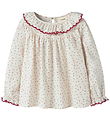 Lil' Atelier Blouse - NmfRasia - Turtedove/Red Dahlia