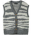 LMTD Väst - NlfNulos - Kort Stickad - Dark Grey Melange