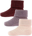 MP Socks - Wool - Rib - 3-Pack - Rose Dust