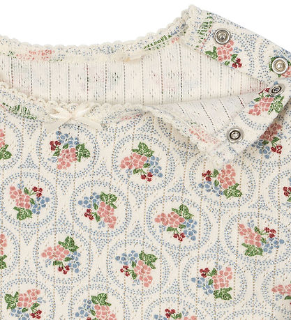 Konges Sløjd Bluse - Minnie - Verona Blue m. Lochmuster