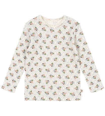 Konges Sløjd Bluse - Minnie - Verona Blue m. Lochmuster