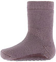 MP Sokker m. Anti-Skli - Ull - Dark Purple Dove