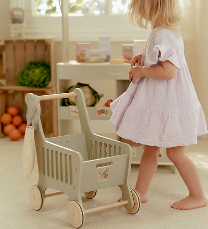Little Dutch Go Shopping Trolley - 14 Parts - Green Little Dutch Go Shopping Trolley - 14 Parts - Green