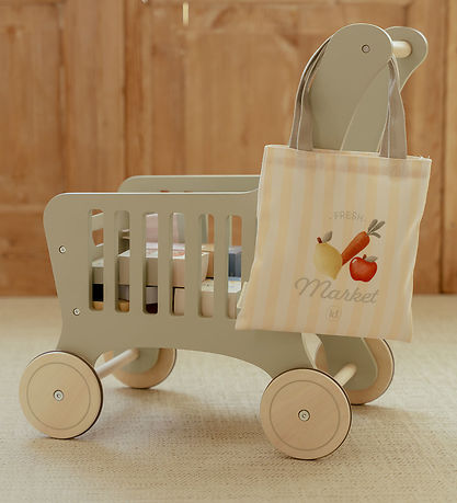 Little Dutch Go Shopping Trolley - 14 Parts - Green Little Dutch Go Shopping Trolley - 14 Parts - Green