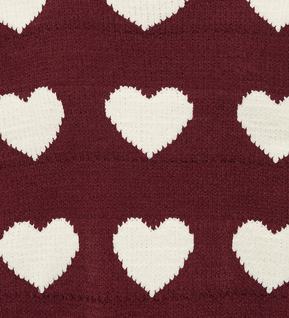 Kids Only Tröja - Stickad - KogSus - Cabernet/Heart/Egret