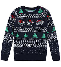 Jack & Jones Blouse - Knitted - JjxMas - Andrew - Sky Captain/w.