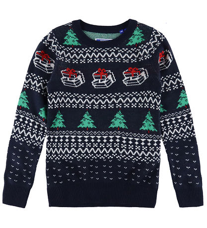 Jack & Jones Blouse - Knitted - JjxMas - Andrew - Sky Captain/w.