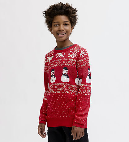 Jack & Jones Blouse - Knitted - JjxMas Andrew - True Red