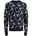 Jack & Jones Blouse - Knitted - JjxMas Andrew - Sky Captain