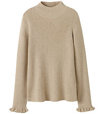 Name It Blouse - Knitted - Rib - Glitter - NkfRiaglitter - Cemen