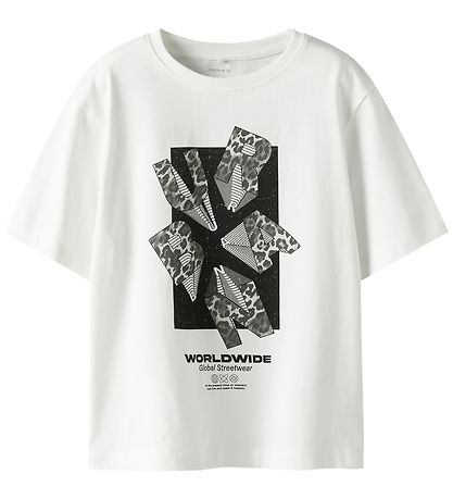 Name It T-shirt - NkmRon - Cloud Dancer