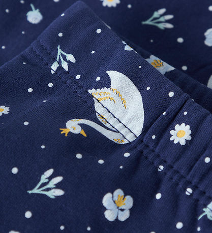 Leggings Name It - NmfDavina - AOP - Balise Blue/Cygnes