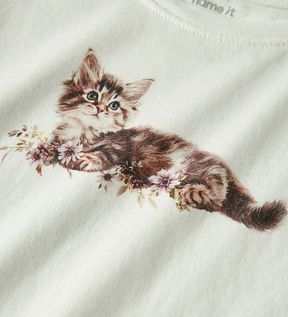 Name It Blouse - NmfVotea - Cloud Dancer/Kitten