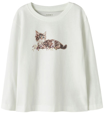 Name It Blouse - NmfVotea - Cloud Dancer/Kitten