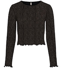 Kids Only Blouse - KogQueen - Black/Lurex Rose Gold/Stripe