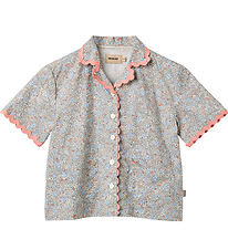 Wheat Shirt - Wilma - Air Blue Flowers