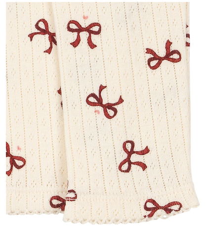 Konges Sløjd Leggings - Minnie - Bow Rouge w. Pointelle
