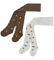 Konges Sløjd Tights - 2-Pack - Jaquard - Lemon