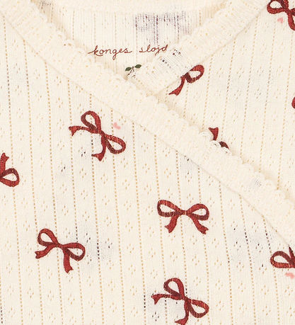 Konges Sløjd Wrap Bodysuit l/s - Minnie - Bow Rouge