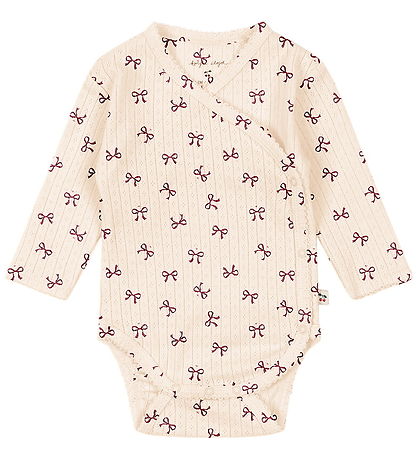 Konges Sløjd Wrap Bodysuit l/s - Minnie - Bow Rouge