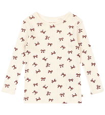 Konges Sløjd Blouse - Minnie - Bow Rouge m. Pointelle