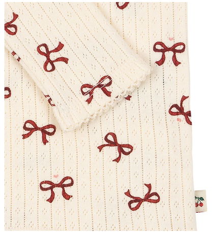 Blouse Konges Sløjd - Minnie - Bow Rouge av. Pointelle Blouse Konges Sløjd - Minnie - Bow Rouge av. Pointelle
