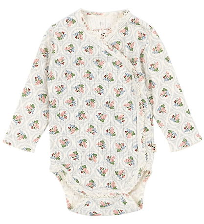 Konges Sløjd Wrap Bodysuit l/s - Minnie - Verona Blues
