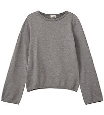 Sofie Schnoor Blouse - Wool - Knitted - Vivosy - Grey Melange