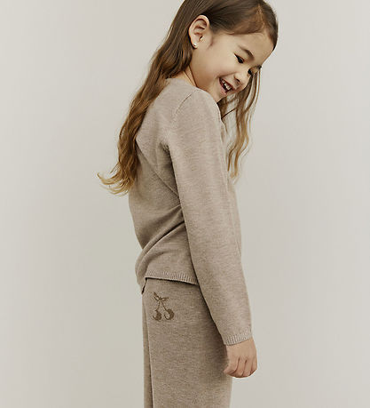 Sofie Schnoor Trousers - Wool - Knitted - Lovask - Brown Melange