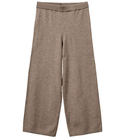 Sofie Schnoor Trousers - Wool - Knitted - Lovask - Brown Melange