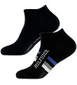 Tommy Hilfiger Ankle Socks - 2-Pack - Black w. Blue