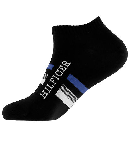 Tommy Hilfiger Ankle Socks - 2-Pack - Black w. Blue