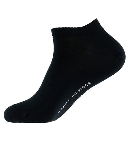 Tommy Hilfiger Ankle Socks - 2-Pack - Black w. Blue