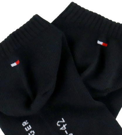Tommy Hilfiger Ankle Socks - 2-Pack - Black w. Blue