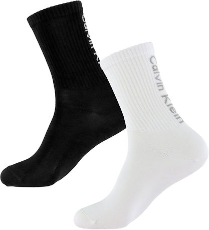 Calvin Klein Socks - 2-Pack - Black/White Calvin Klein Socks - 2-Pack - Black/White