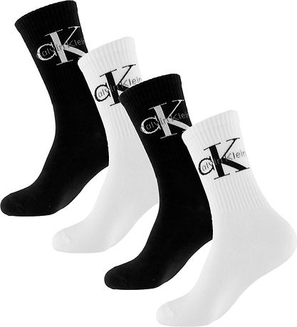 Calvin Klein Socks - 4-Pack - Black/White Calvin Klein Socks - 4-Pack - Black/White