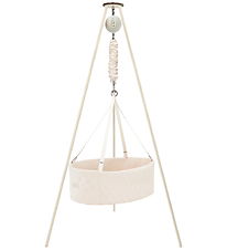 Moonboon Oval Crib - Classic+ Bundle - Nature/White Moonboon Oval Crib - Classic+ Bundle - Nature/White