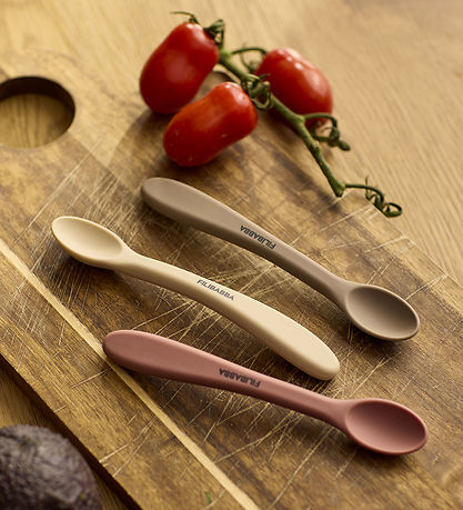 Filibabba Spoons - 3-Pack - Silicone - Rose Mix