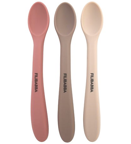 Filibabba Spoons - 3-Pack - Silicone - Rose Mix Filibabba Spoons - 3-Pack - Silicone - Rose Mix