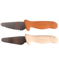 Filibabba Knife set for kids - 2-Pack - Pumpkin + Offwhite Filibabba Knife set for kids - 2-Pack - Pumpkin + Offwhite
