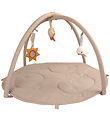 Filibabba Krabbeldecke m. 3 Motorikspielzeug - Beige Filibabba Krabbeldecke m. 3 Motorikspielzeug - Beige